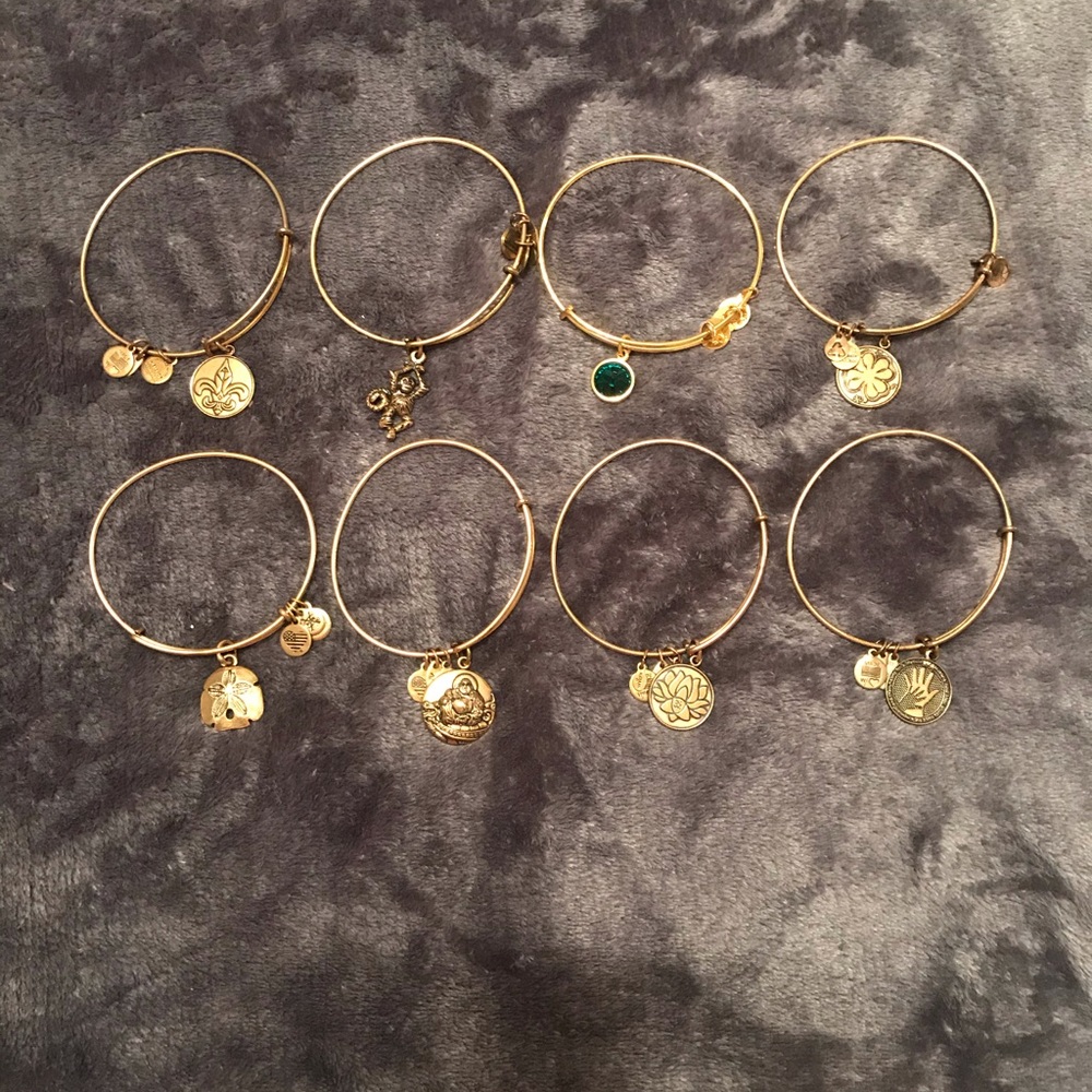 Alex & Ani brass bracelets
